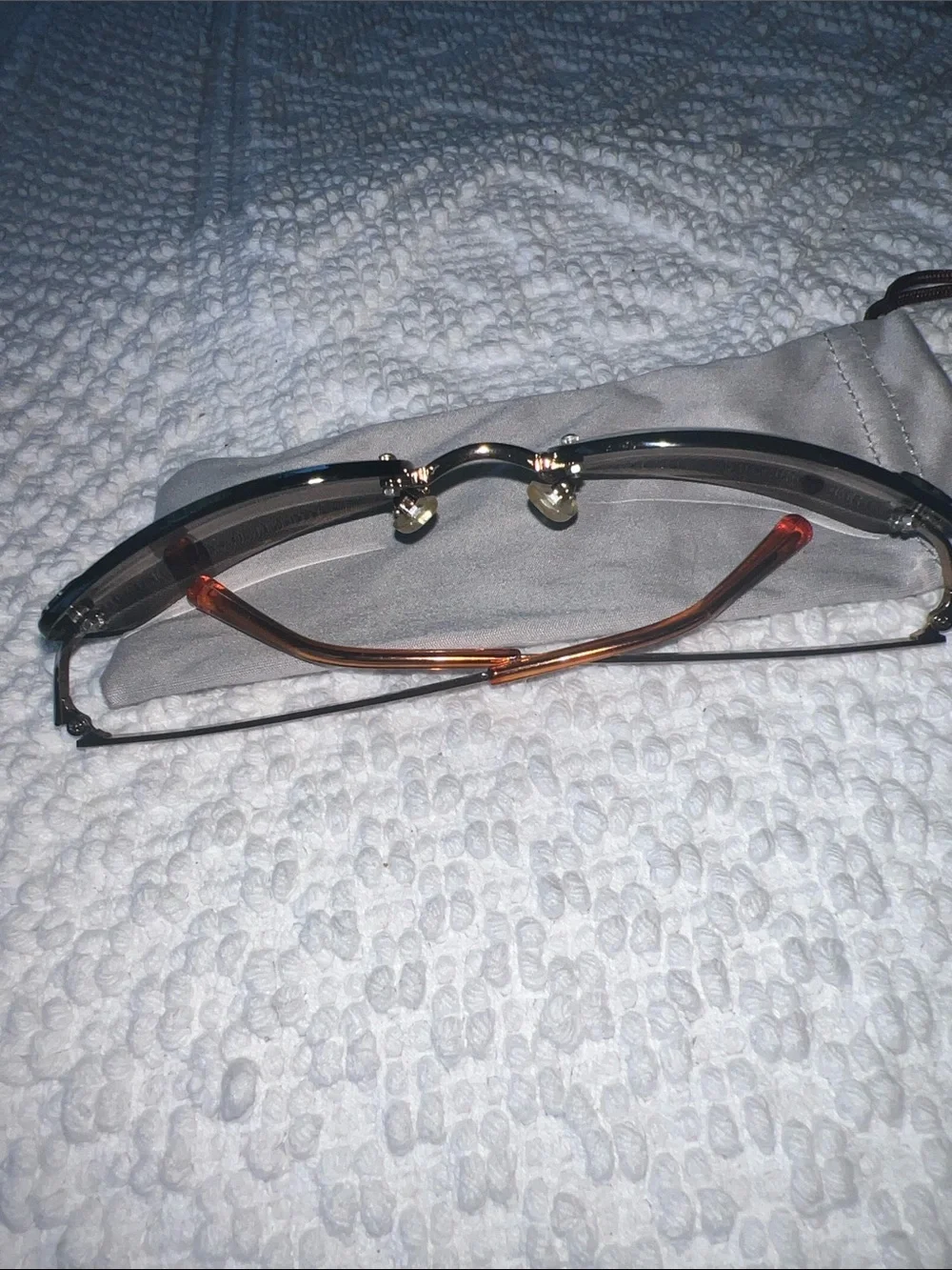 Rimless Brown Gradient Sunglasses